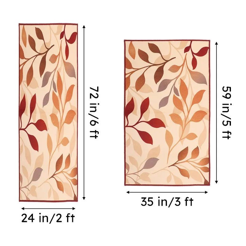 Rustic Leaves Anti-Skid Carpet media 7