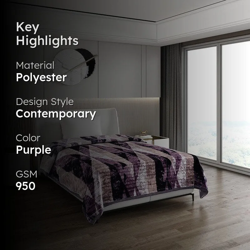Monte Carlo Mystic Angles Blanket (Purple)- 950 GSM media 2