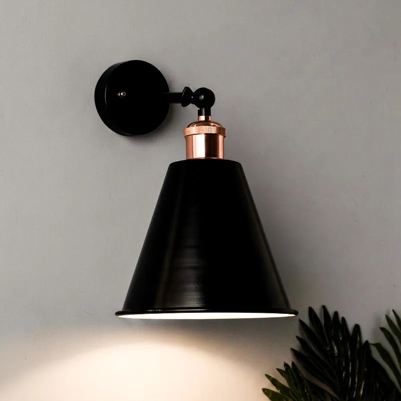 Harpo Cone Metal Wall Lamp - Rose Gold media 1