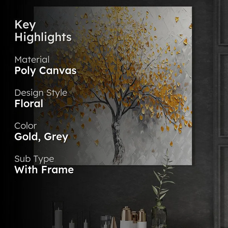 Golden Canopy Poly Canvas Wall Painting media 2