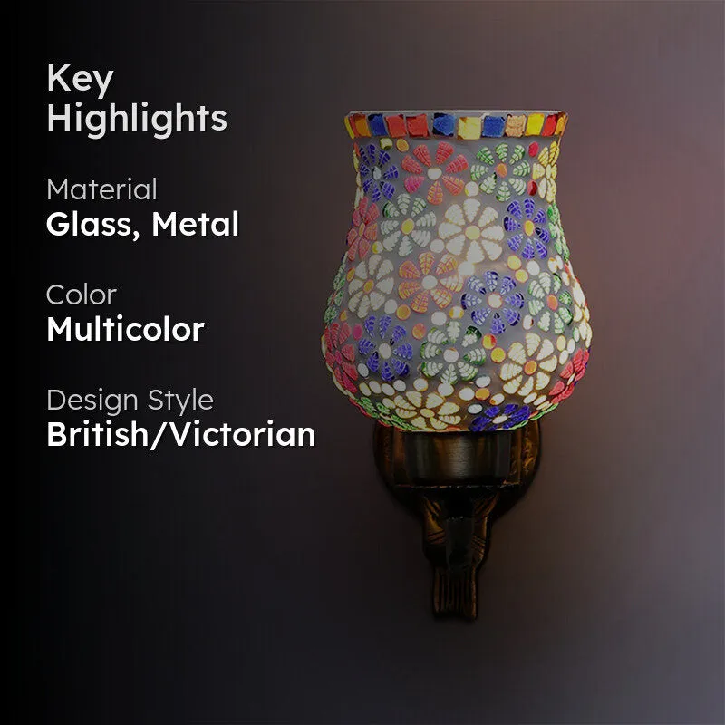 Bido Love Gleam Mosaic Glass & Metal Wall Lamp media 2