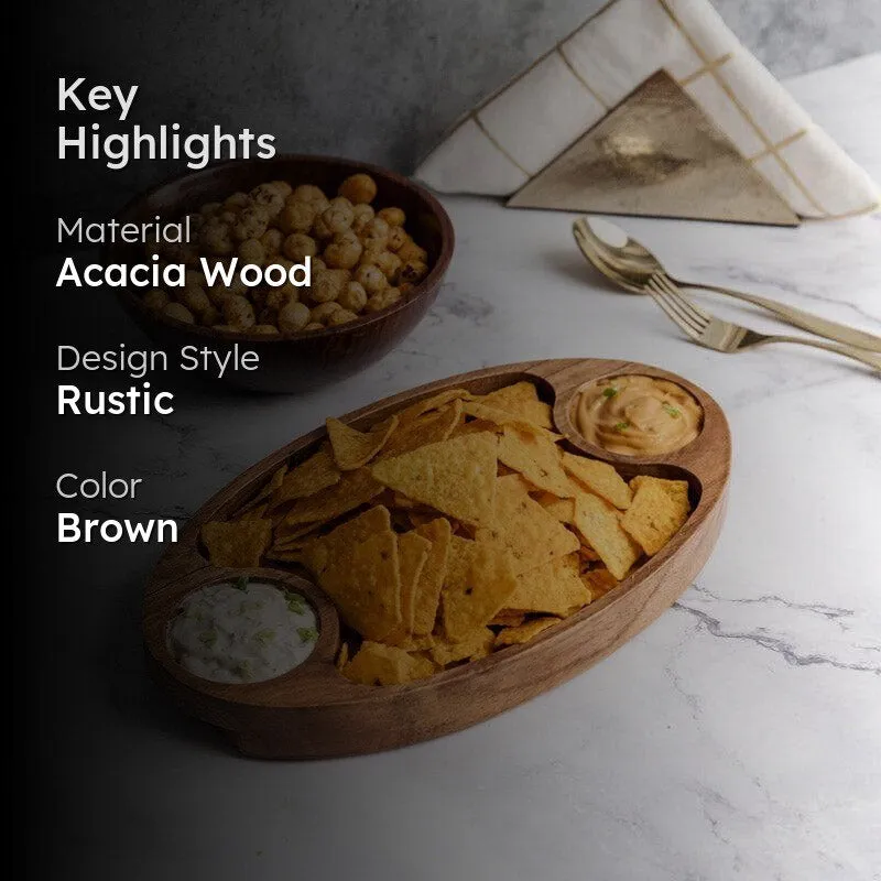 Hoshi Acacia Wood Platter media 2