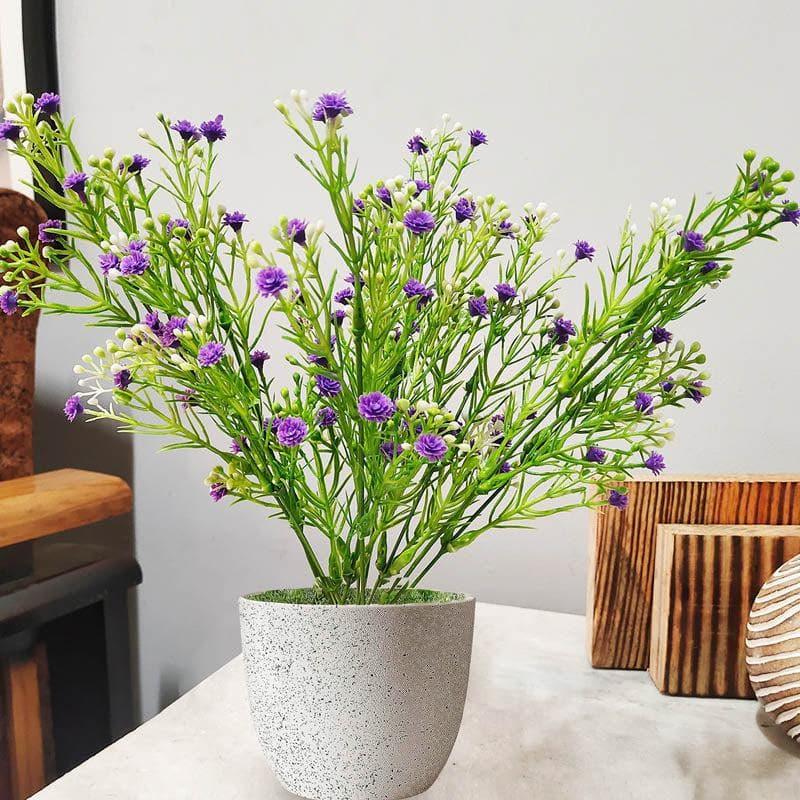 Faux Millet Grass Flower Bunch - Violet media 3