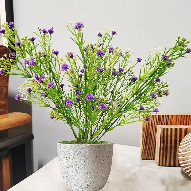 Faux Millet Grass Flower Bunch - Violet media 3