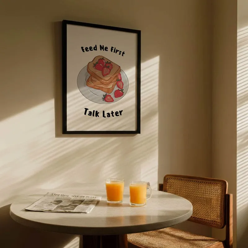 QuotedSandwitch Archival Canvas Wall Art - Black media 5