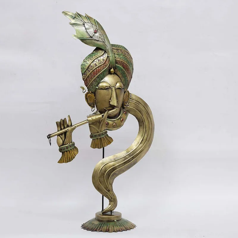 Divine Krishna with Flute Showpiece media 3