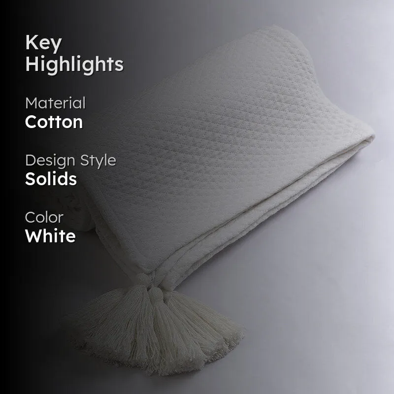 Cloud Hug Knitted Cotton Throw media 2