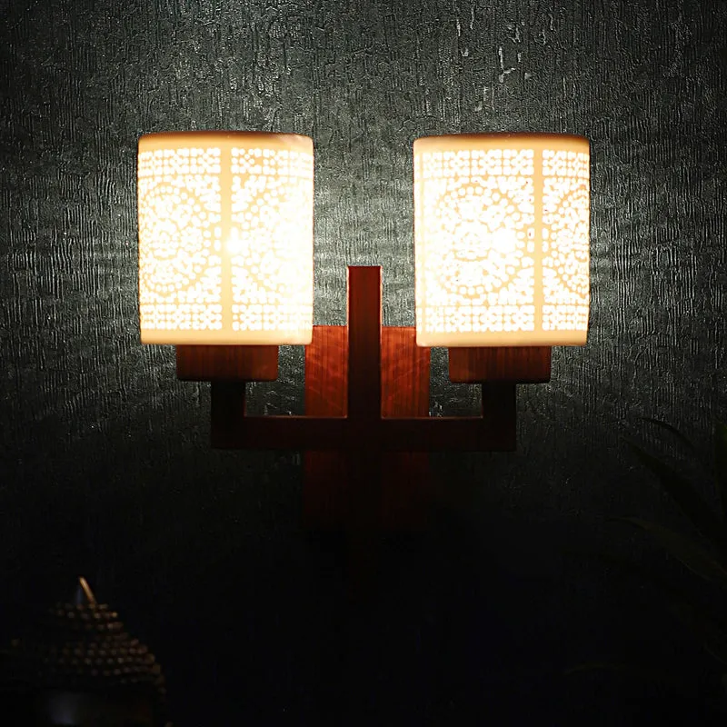 Ivra Duo Wooden Wall Lamp media 3