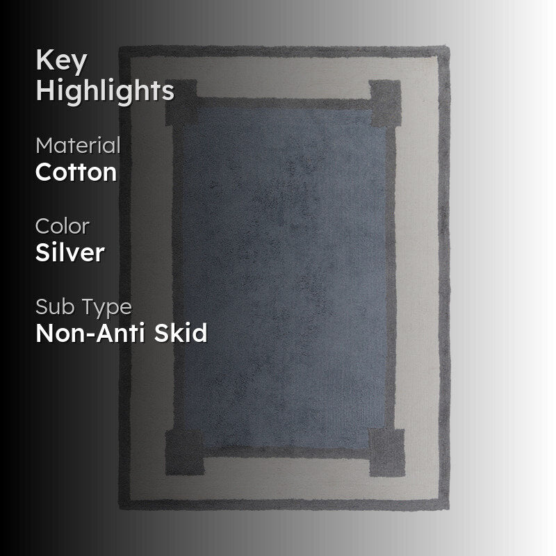 Zerina Cotton Bath Mat - Blue & White media 2