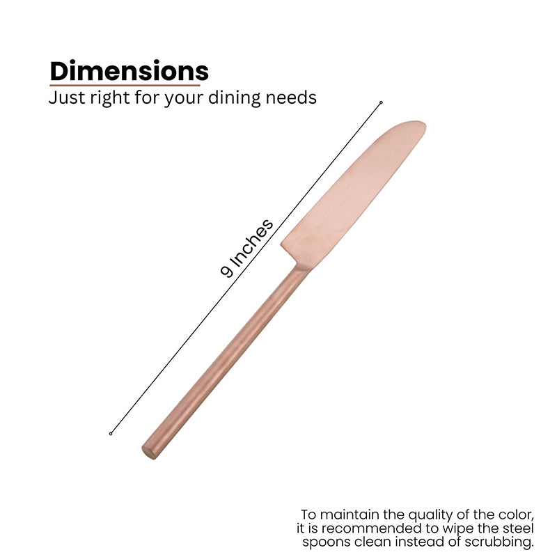 Zarif Stainless Steel Cheese Knife Set (Copper) - Set Of Six media 7
