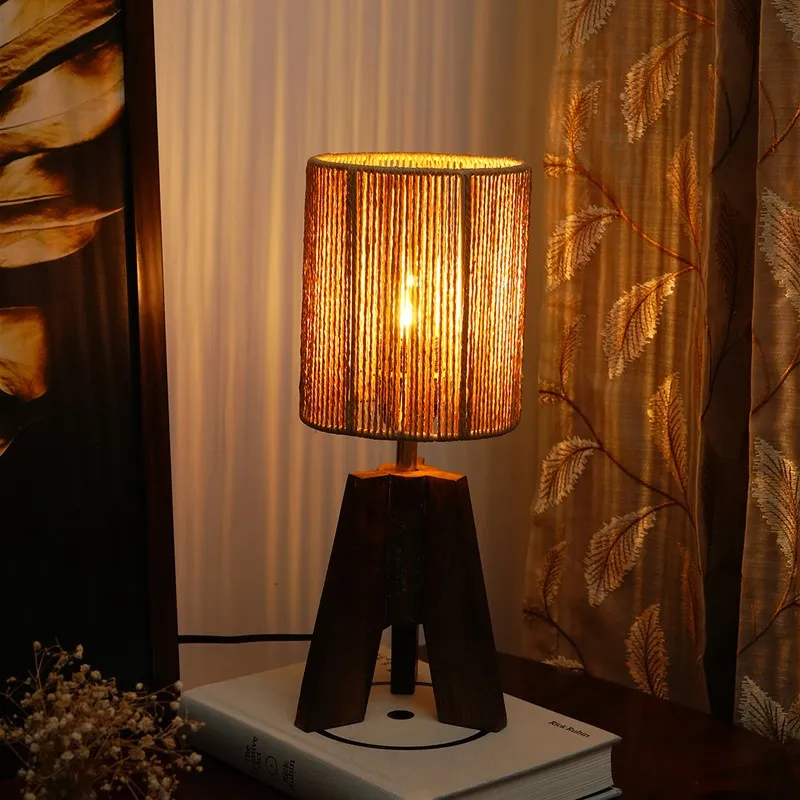 Embercraft Cotton Table Lamp - Brown media 1