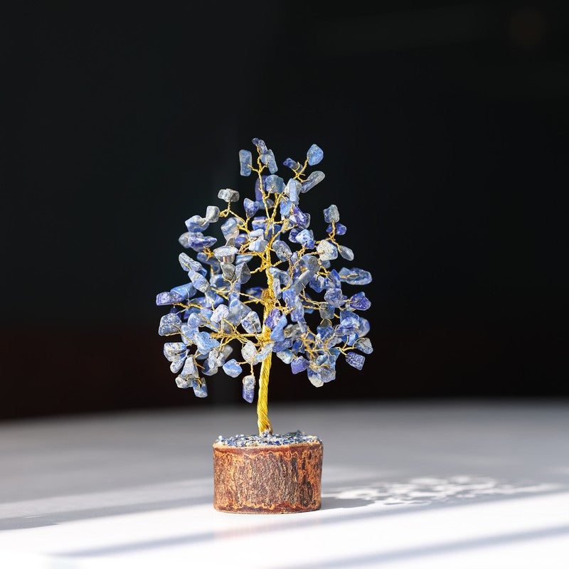 Wisdom Lapis Lazuli Gemstone Tree Decorative Showpiece media 4
