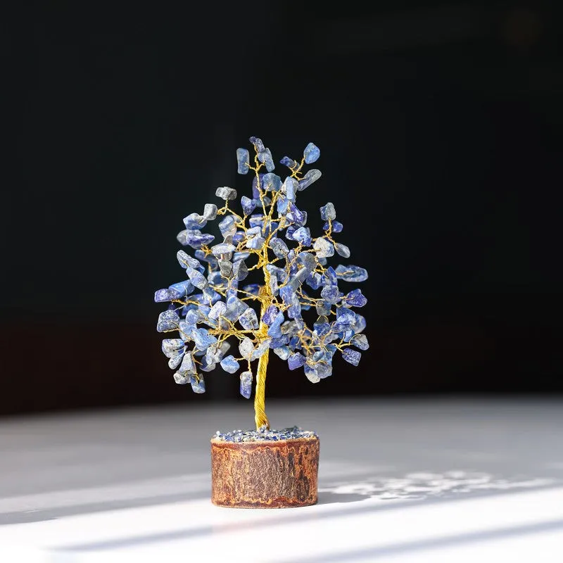 Wisdom Lapis Lazuli Gemstone Tree Decorative Showpiece media 4