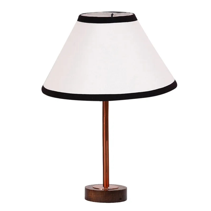 Cotin II Stripe Rodin Wooden Table Lamp - White,Copper,Brown media 4