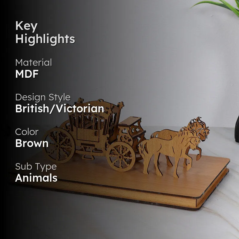 Regal Chariot Showpiece - Light Brown media 2