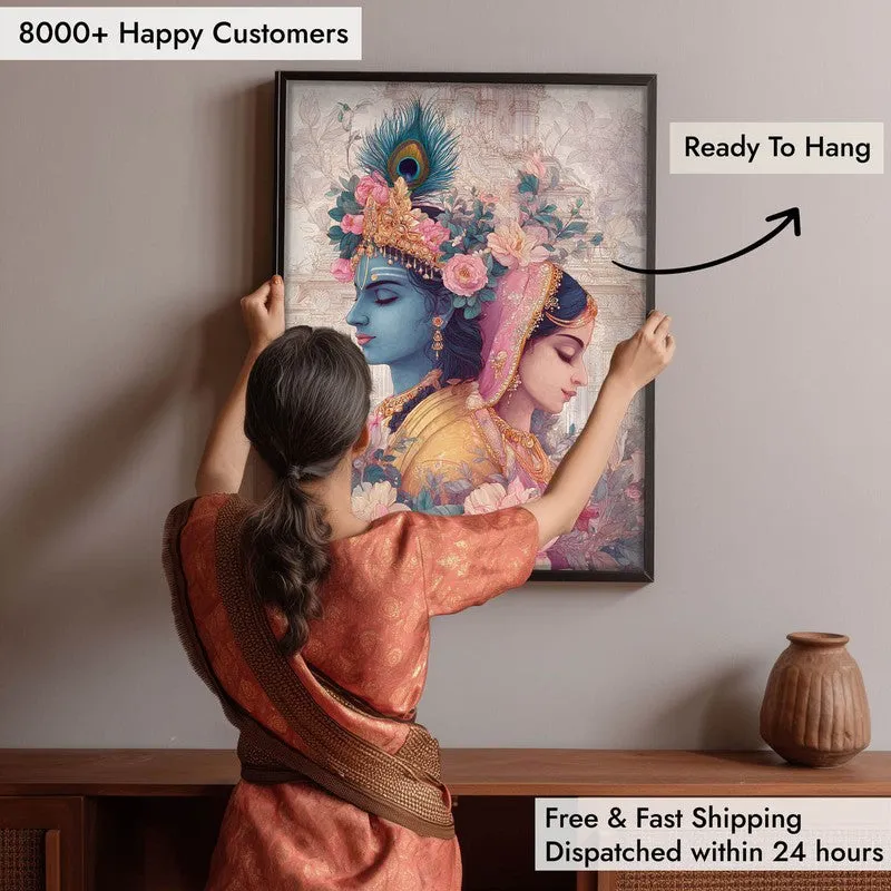 Sri Radha Krishna Enchanting Archival Paper Wall Art media 5