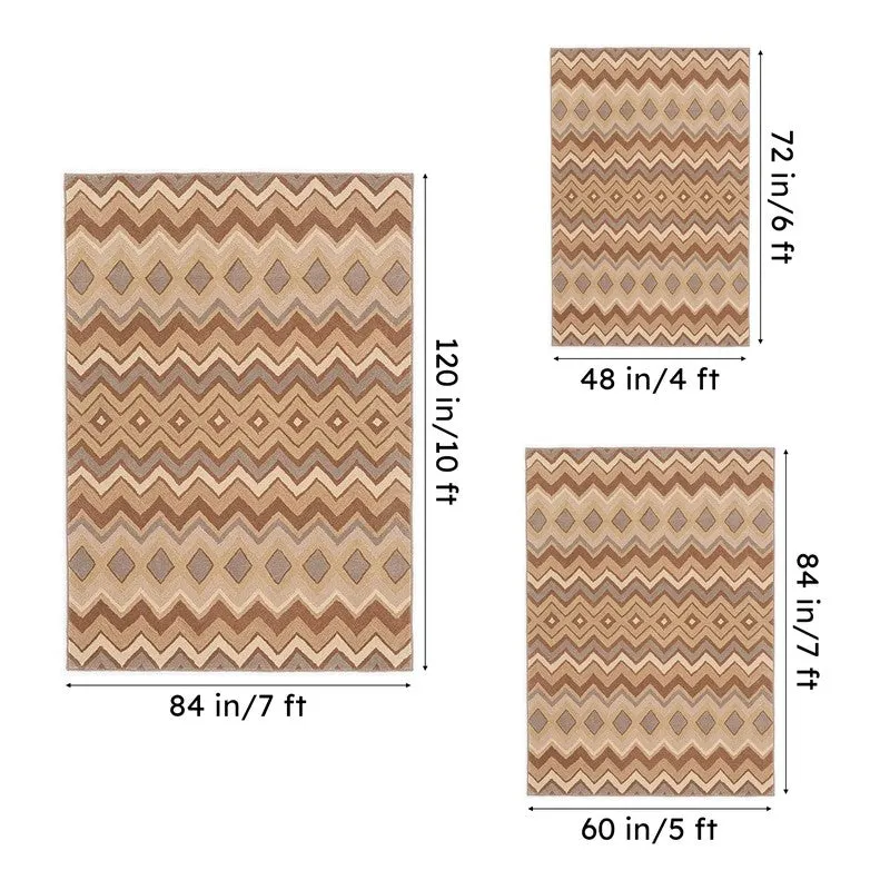 Shelob Hand Tufted Geometric Wool & Nylon Carpet - Brown media 15