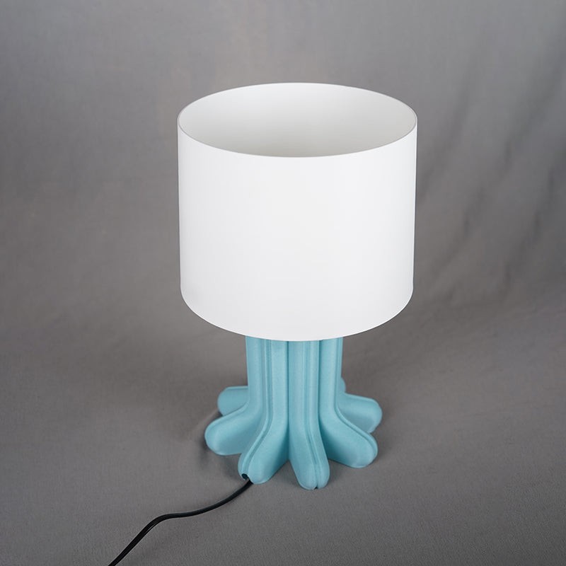 Eco Flare 3D Printed Table Lamp - White,Blue media 6