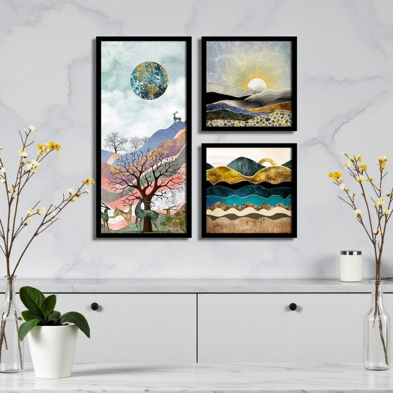 Mountain View Wall Art - Set Of Three media 4
