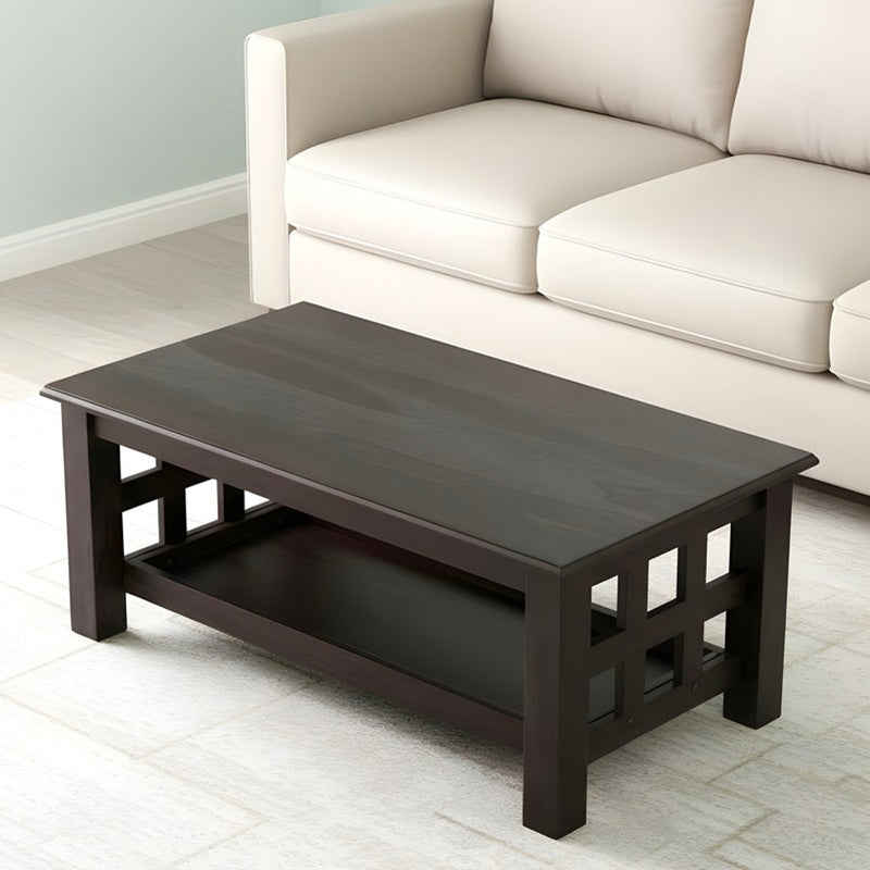 Brenox Sheesham Wooden Center Table - Black