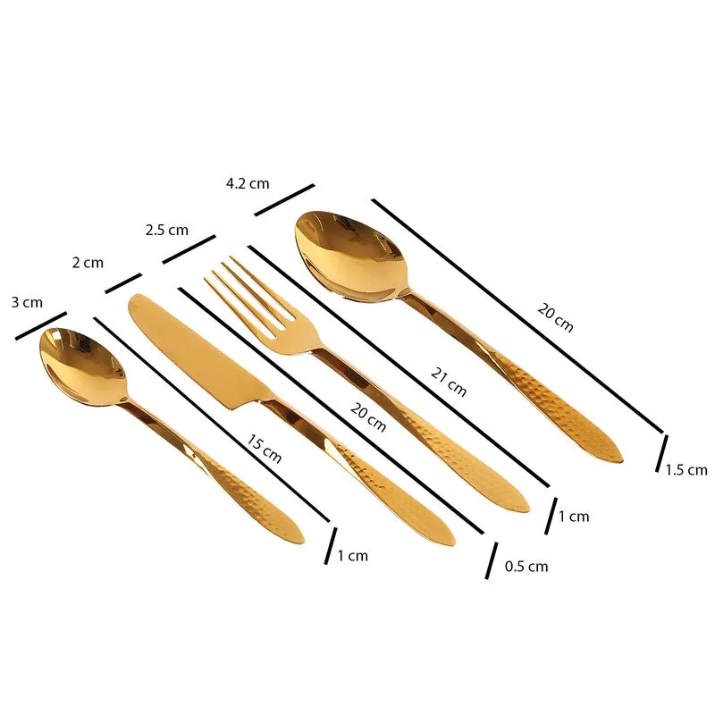 DUNE HAMMERED CUTLERY Set - Four Piece Set media 9