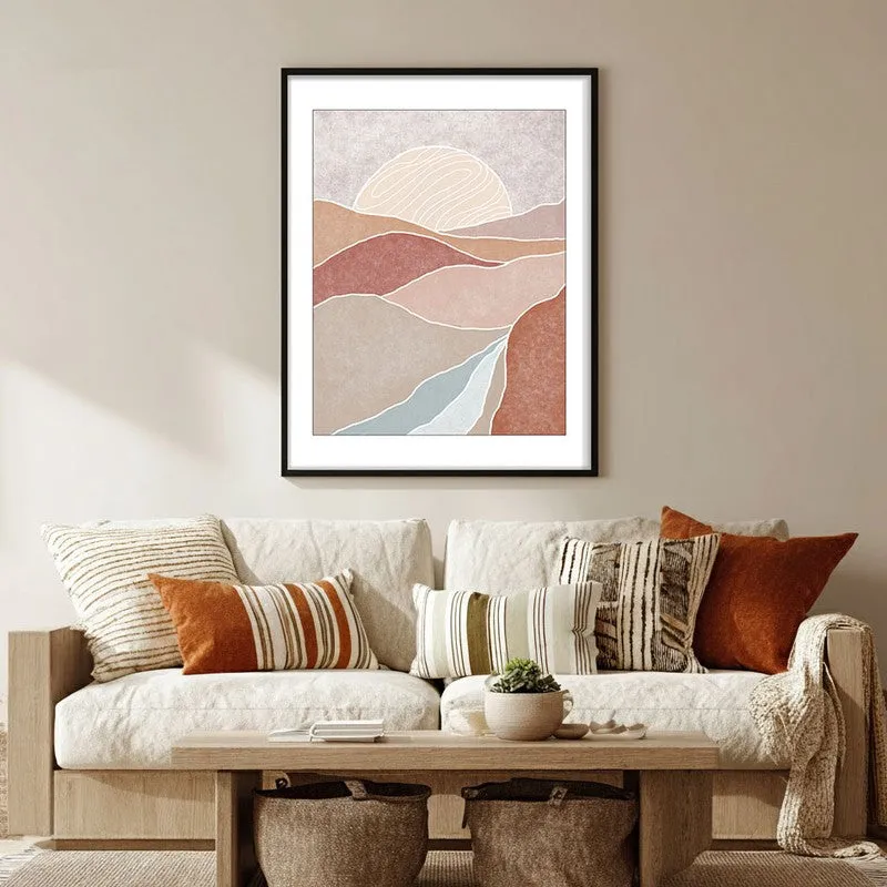 Celestial Ridge Canvas Wall Painting With Black Frame media 5