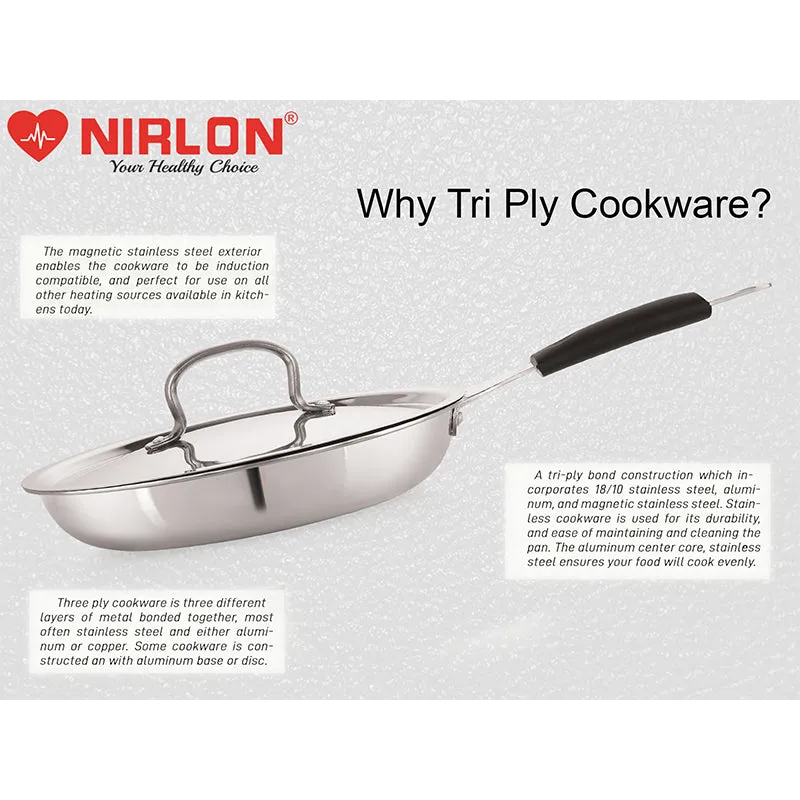 Nirlon Hammered Frying Pan With Lid - 9 Inches media 5
