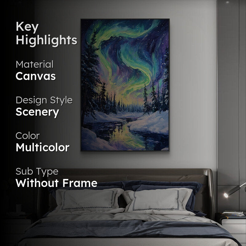 Aurora Flow Canvas Wall Painting media 2