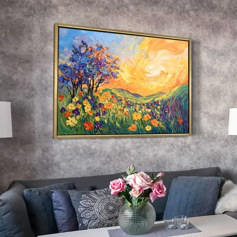 Amber Skies Canvas Wall Painting With Frame media 6