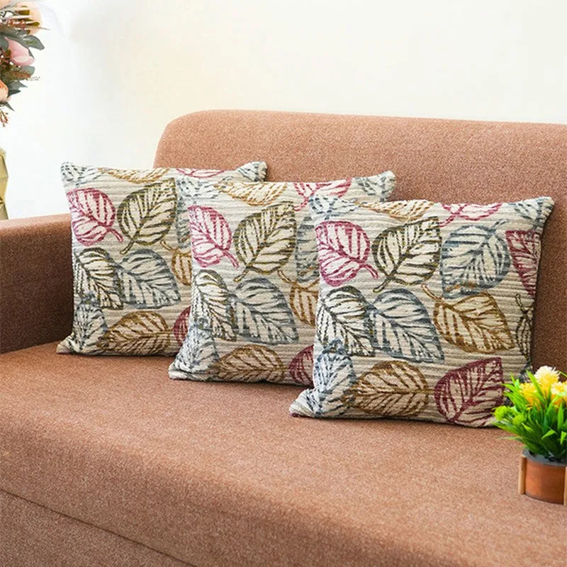 EdenPetals Cushion Covers (Purple, Yellow) - Set Of Three media 1