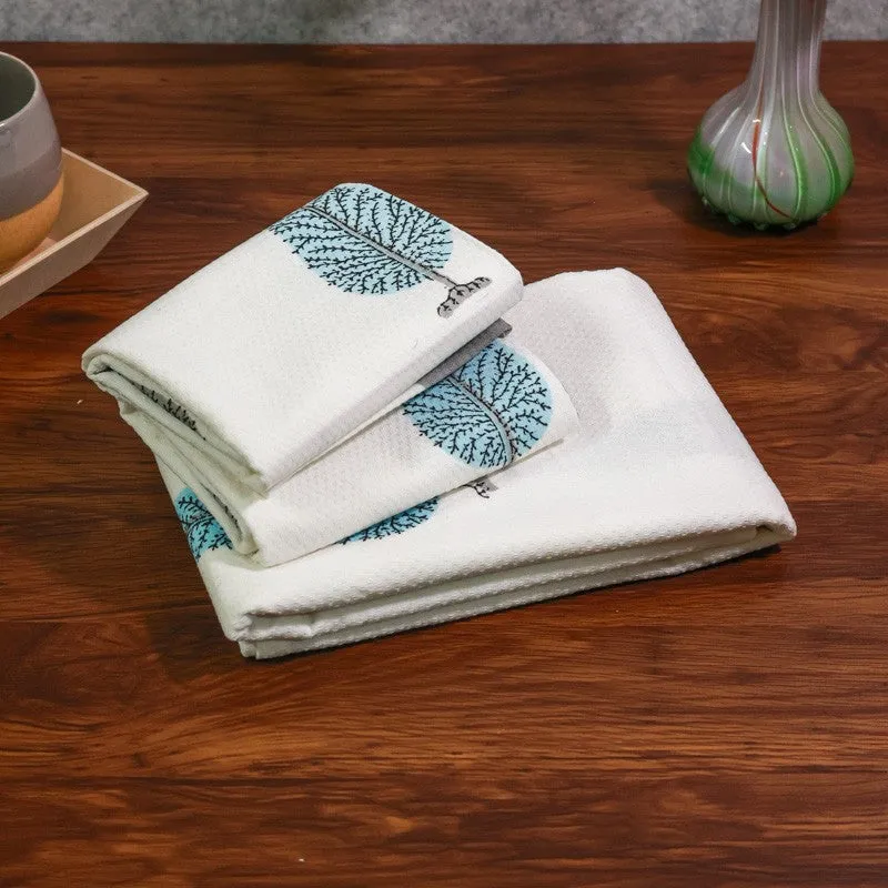 Palm Whisper Cotton Towels (Blue) - Three Piece Set media 6