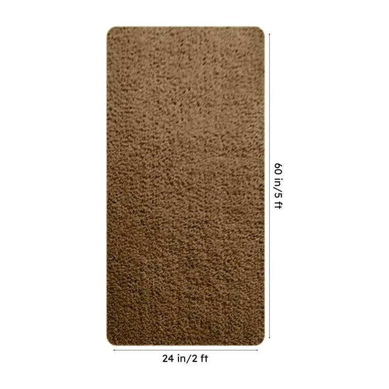Nuo Luxe Micro Fiber Runner Rug - Brown media 8