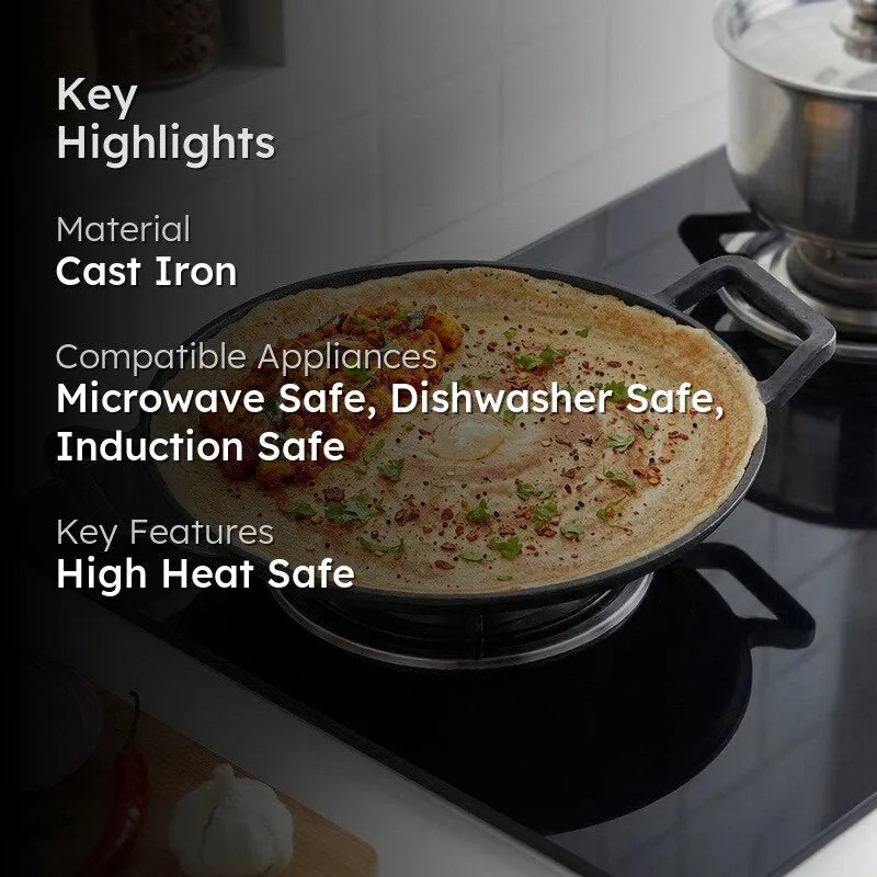 Chapati Craft Cast Iron Roti Tawa - Black media 2