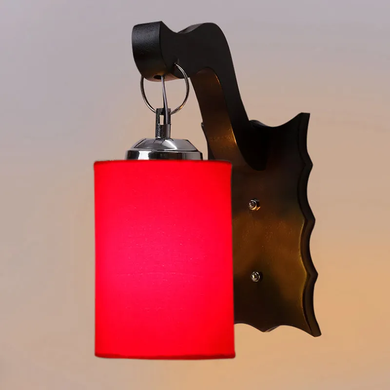 Delphi Wooden Wall Lamp - Red media 4