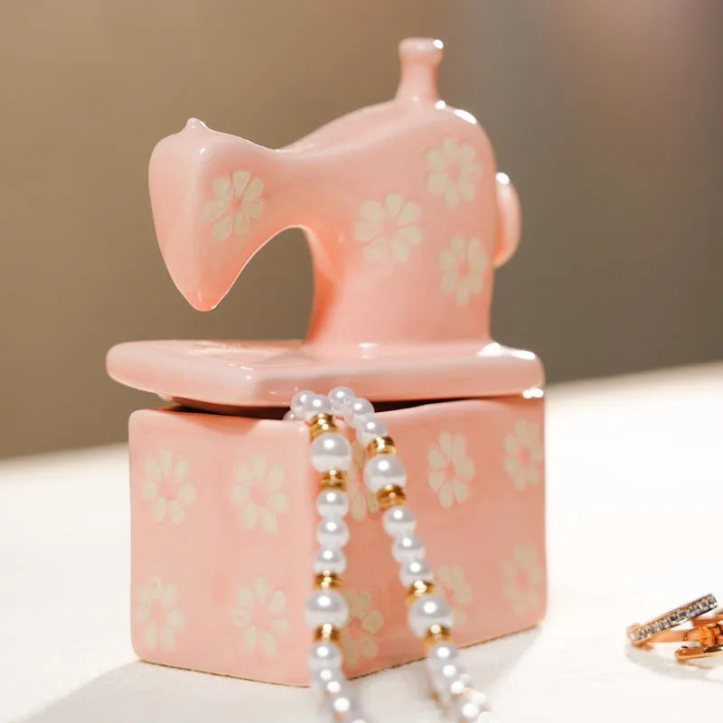 Cottage Sewing Machine Trinket Box media 1