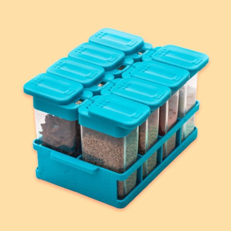 Blue Sleeky Spice Container (80 mL Each) - Set Of 8 media 4