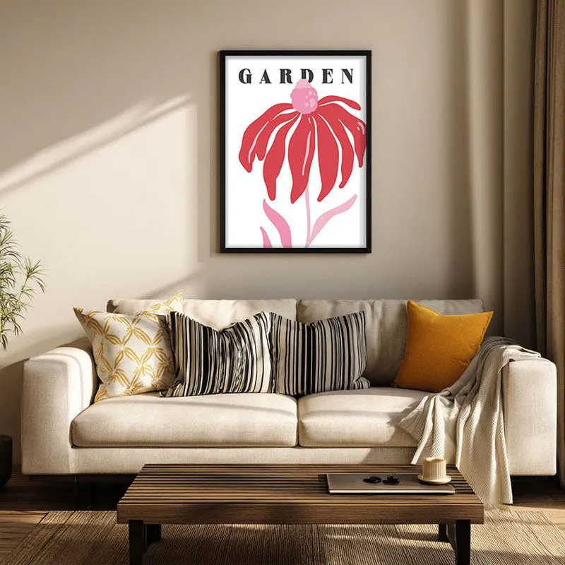 Blossom Garden Archival Canvas Wall Art - Black Frame media 1