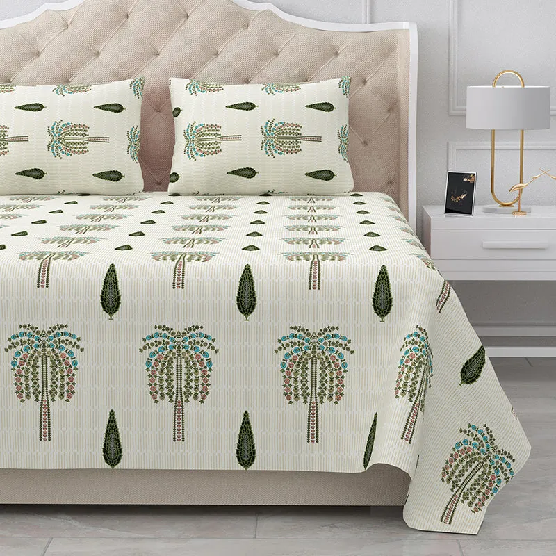 Palm Dreams Ethnic Cotton Bedsheet - 180 TC media 5