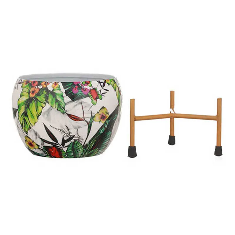 Arrta Handcrafted Planter With Stand - Four Piece Set - 7