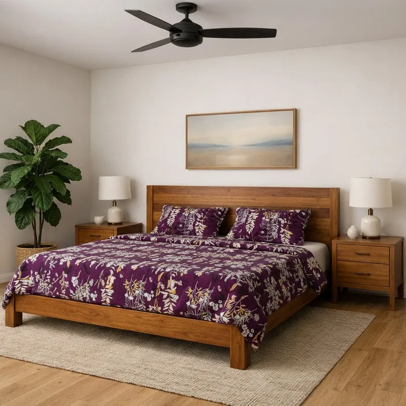 Aubrelle Microfiber Microfiber Bedsheet (Wine) - 150 GSM media 1