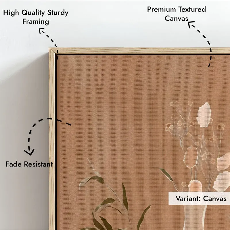 Modern Botanica Canvas Wall Painting With Brown Frame media 7