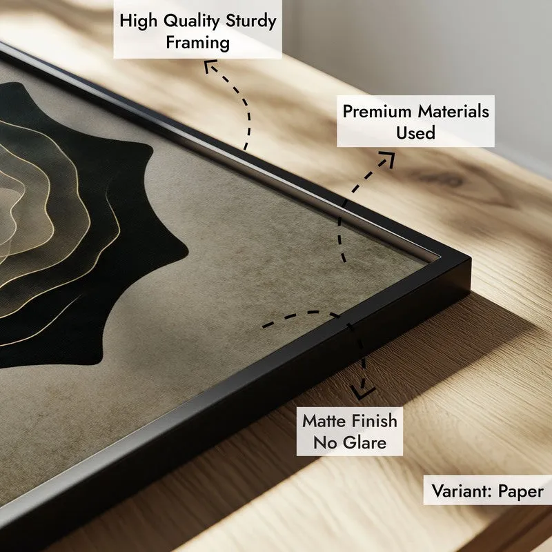Whispering Layers Archival Paper Wall Painting With Black Frame media 8