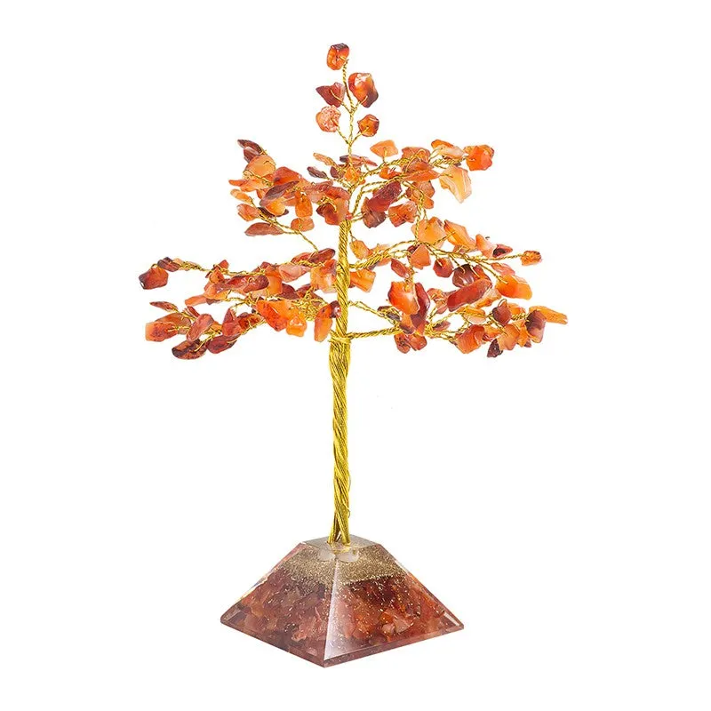 Agate Wish Tree Showpiece - Orange media 4