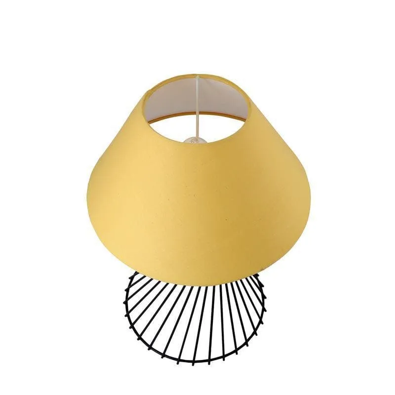 Spiral Affairs Fabric Table Lamp - Yellow media 4