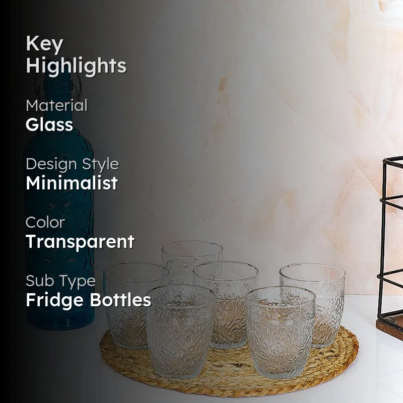 Garnet 1000 mL Water Bottle With 200 mL Glasses - Seven Piece Set media 2