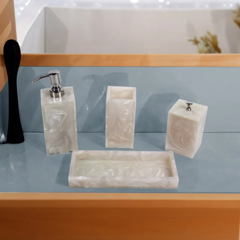Svela Resin Bathroom Set (Ivory) - Four Piece Set media 7