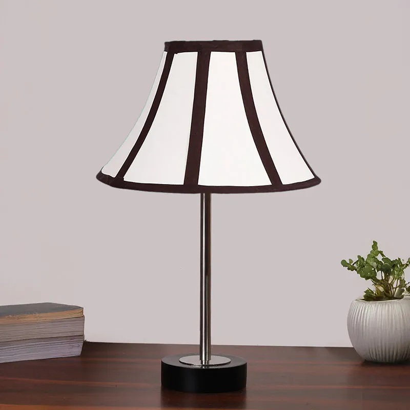 Stripra Rodin Wooden Table Lamp - White,Silver,Black media 3