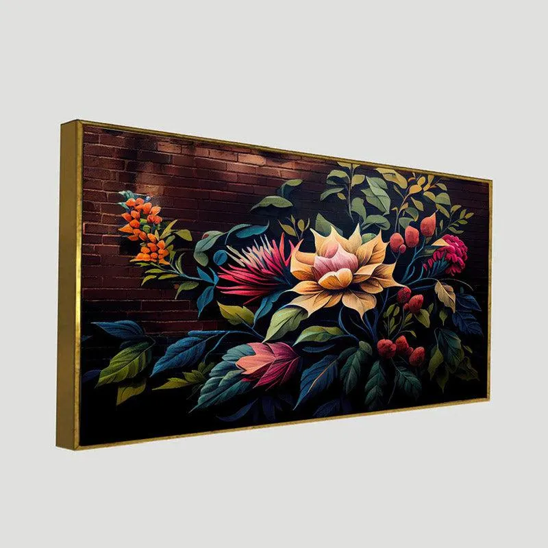 Nisa Floral Wall Painting With Frame media 6