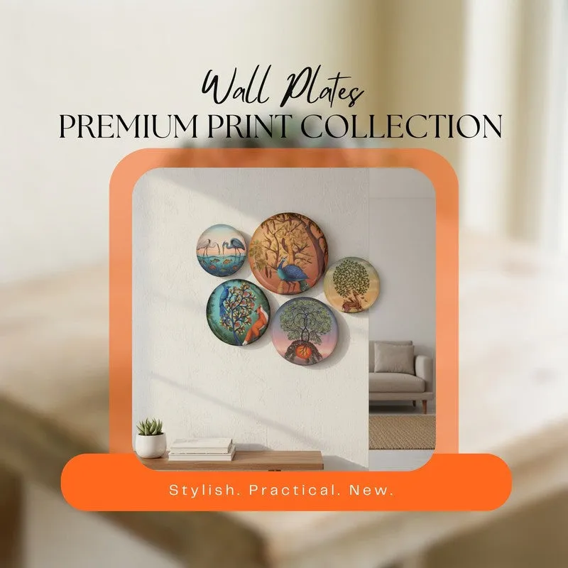 Mayur Harmony Wall Plates - Set of Five media 9