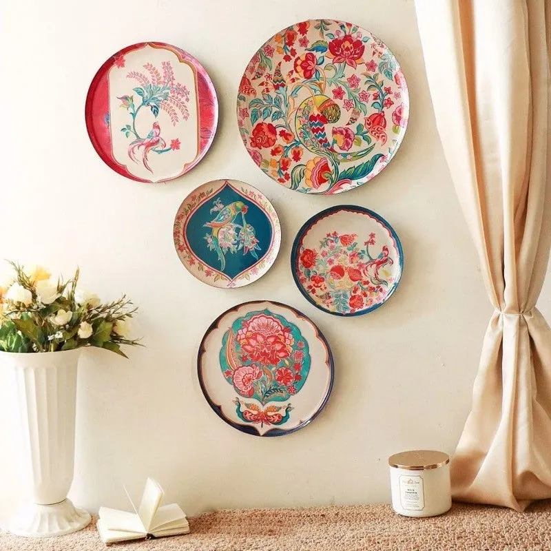Paradise Birds Metal Wall Plate - Set Of Five media 1